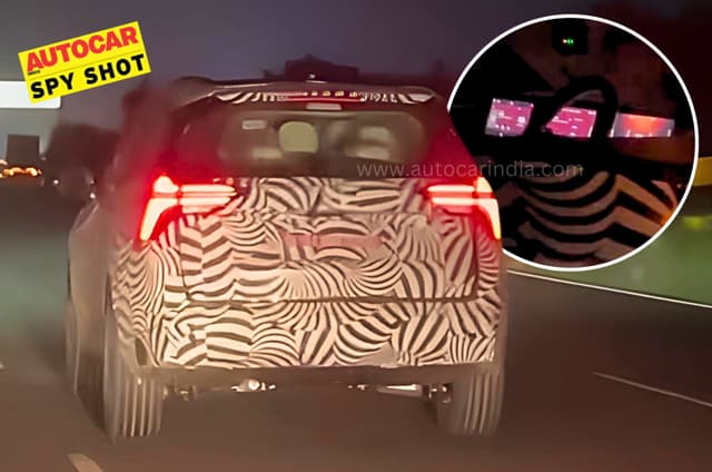 Mahindra XUV e8 interior with three screen infotainment s...